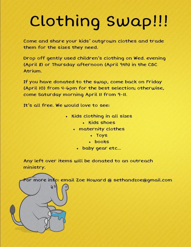 clothing swap april 11