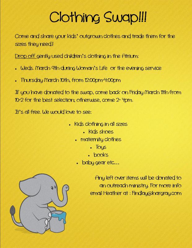 clothing swap March 2016